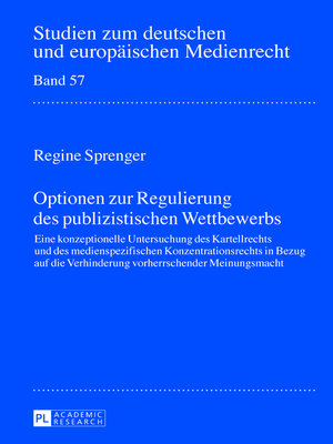 cover image of Optionen zur Regulierung des publizistischen Wettbewerbs